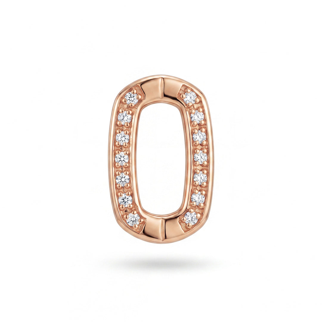 Golay anello piccolo incassato con diamanti, in oro rosa 18k GMISMADIO3