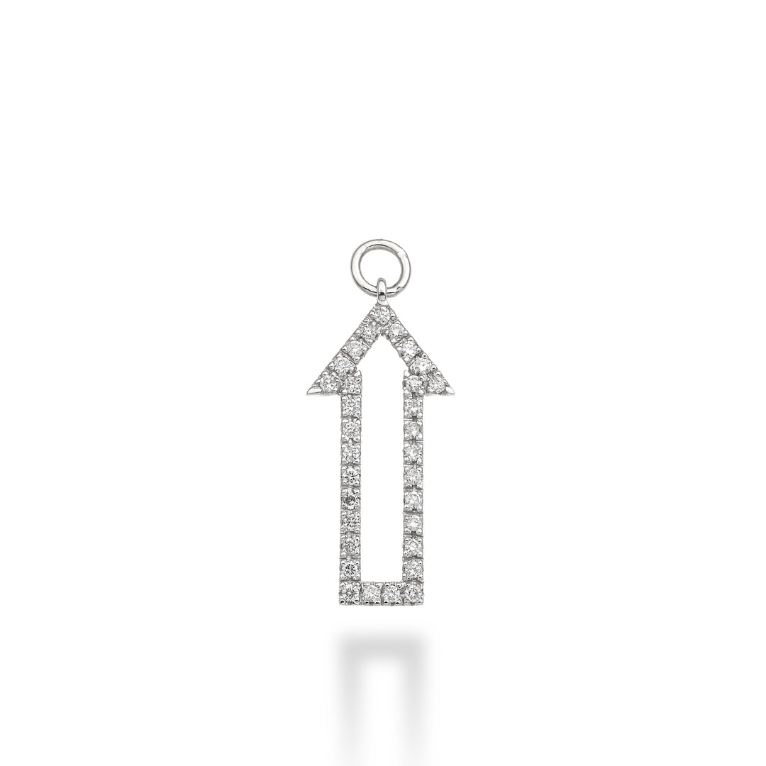 Breloque flèche World Diamond Group 18 carats ct.0,22 g vs or blanc GCH417DIO4