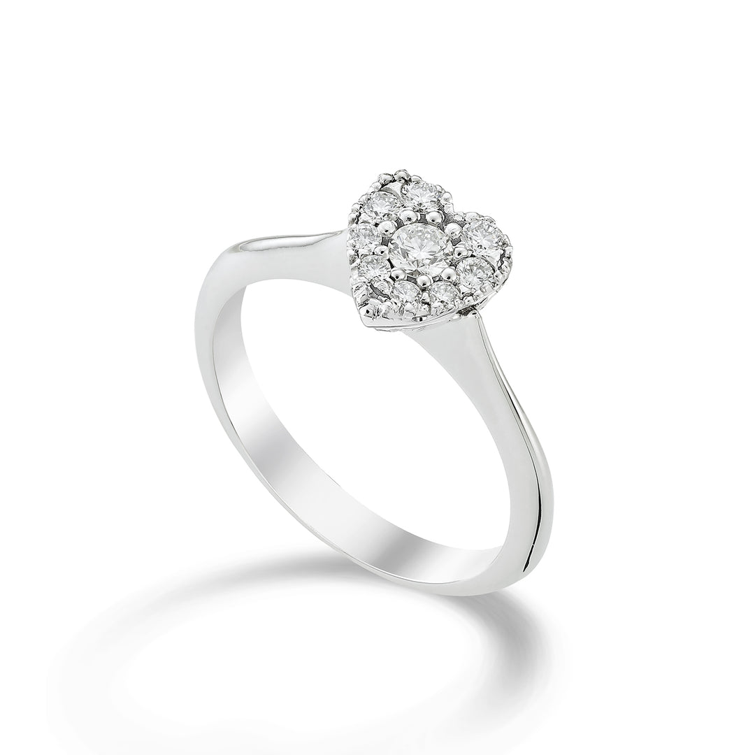 Golay multi-stone ring with central heart ct. 0.10 ACM001DI10-22350110023