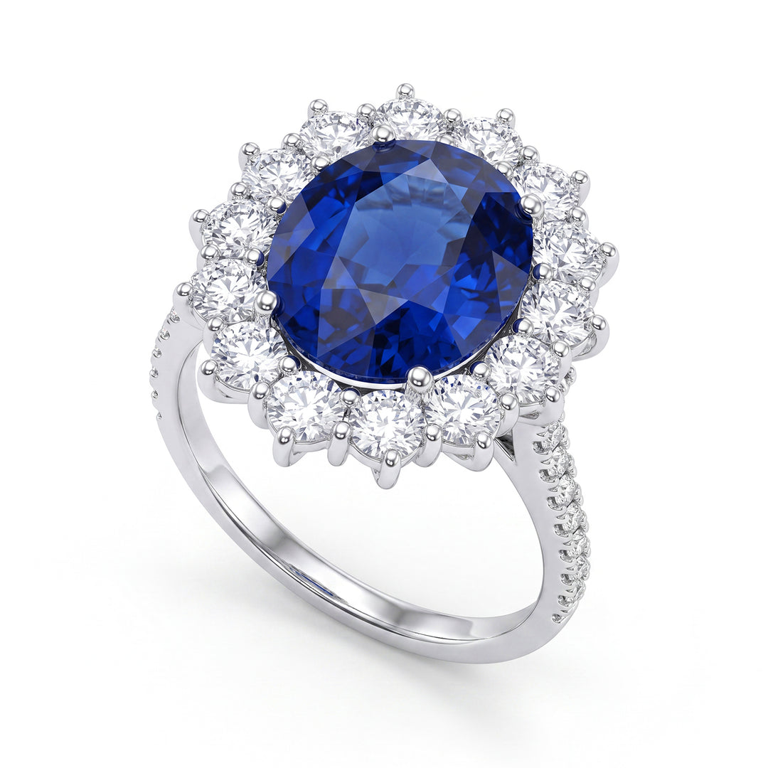 Bague rubis ovale Golay 12x10 avec contour 14 diamants ACLC894DZB1210-26145110069