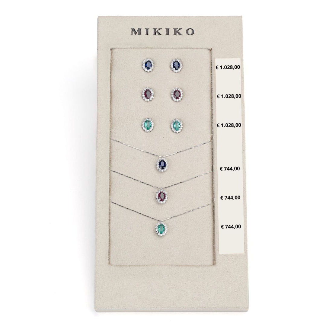Mikiko package cl 5086 + or 5068 9kt oval 6x4 sapphire, ruby ​​and emerald tr. M.LIGHTBOX.16-T9K