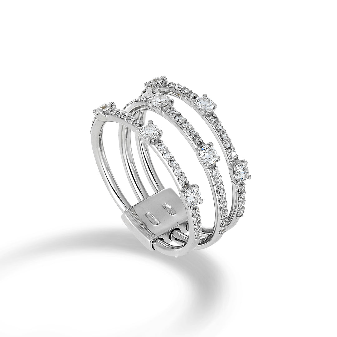 Golay anello multifila tre file diamanti ATM002DI-22286110070