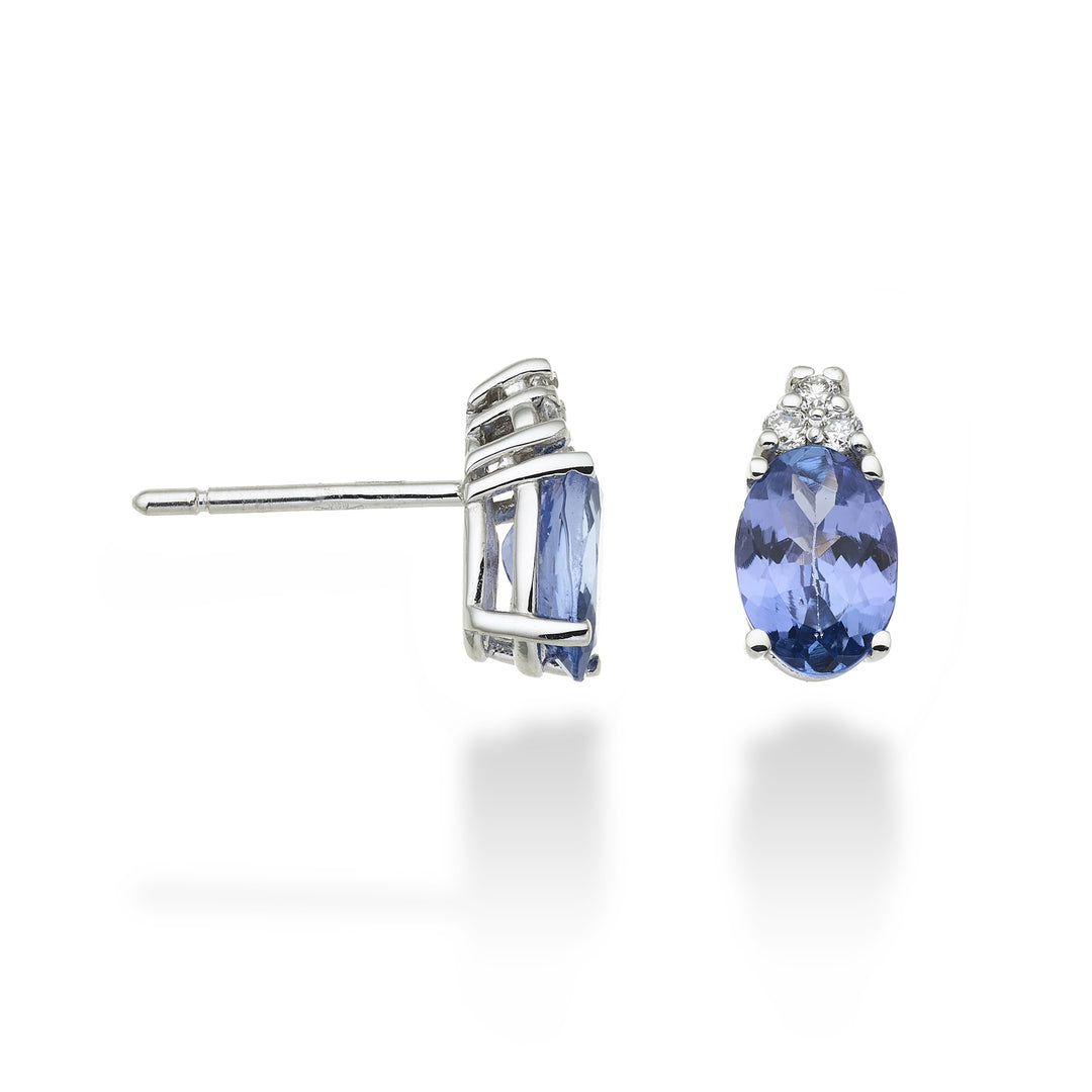 Nihama or 18k tanzanite n. ovale 7x5 ct.1,20 dia ct.0,09 NO5034O4TZN