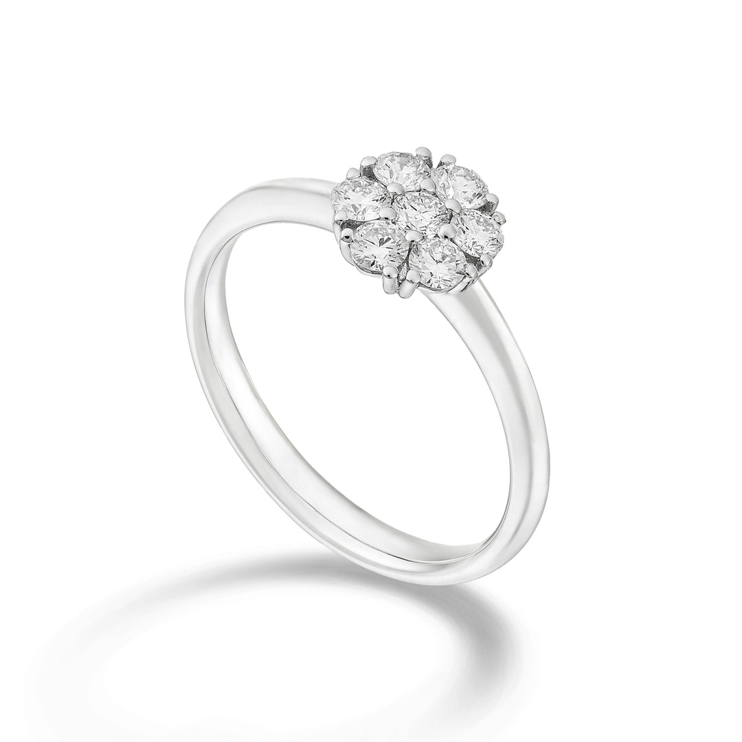 Golay multi-stone ring with 7 diamonds of 0.09ct AB21379-24205110044
