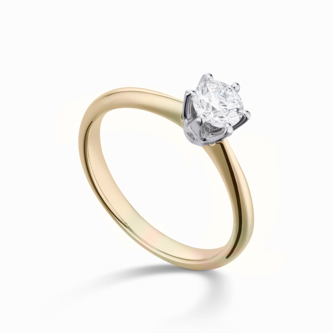 Mikiko an 18kt lab g.d. ct.1,00 gambo giallo-castone bianco MXD00AN007O7BI100