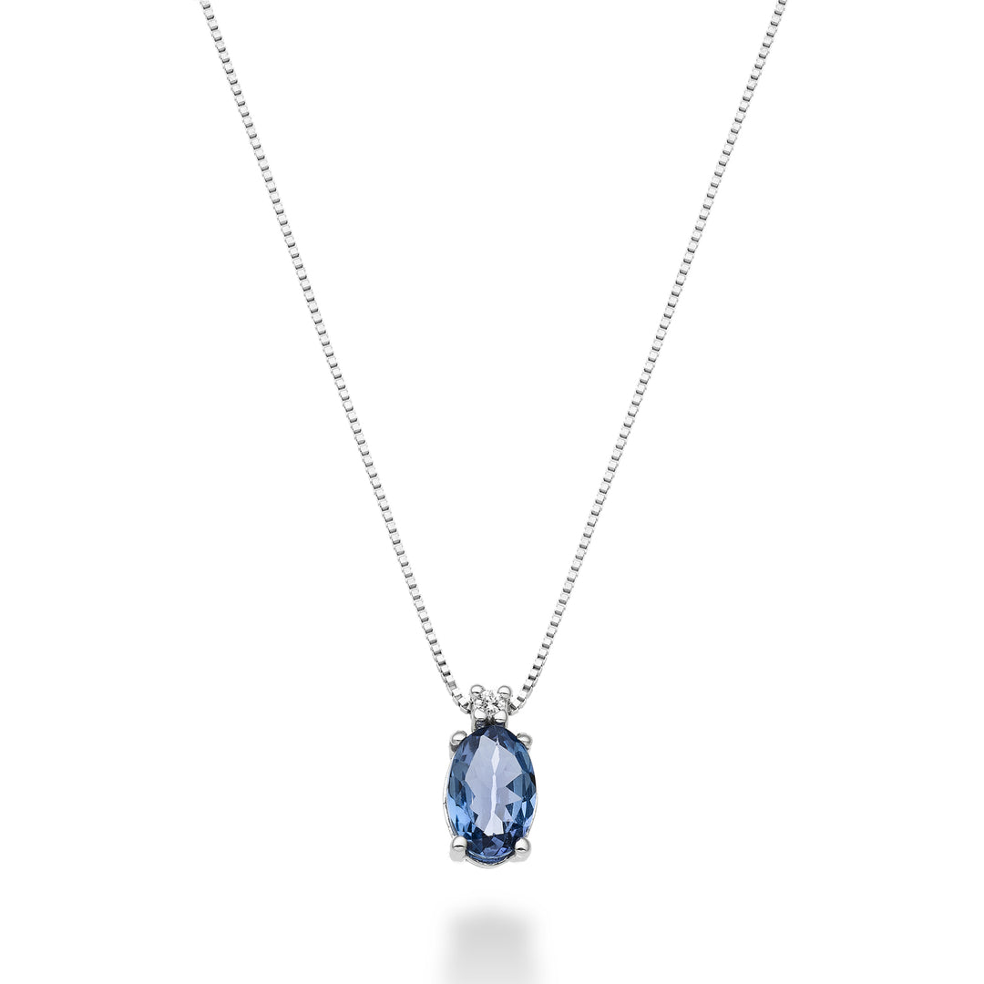 Nihama cl 9k tanzanite n. ovale 6x4 ct.0,38 diam. ct.0,01 ND5034R4TZN