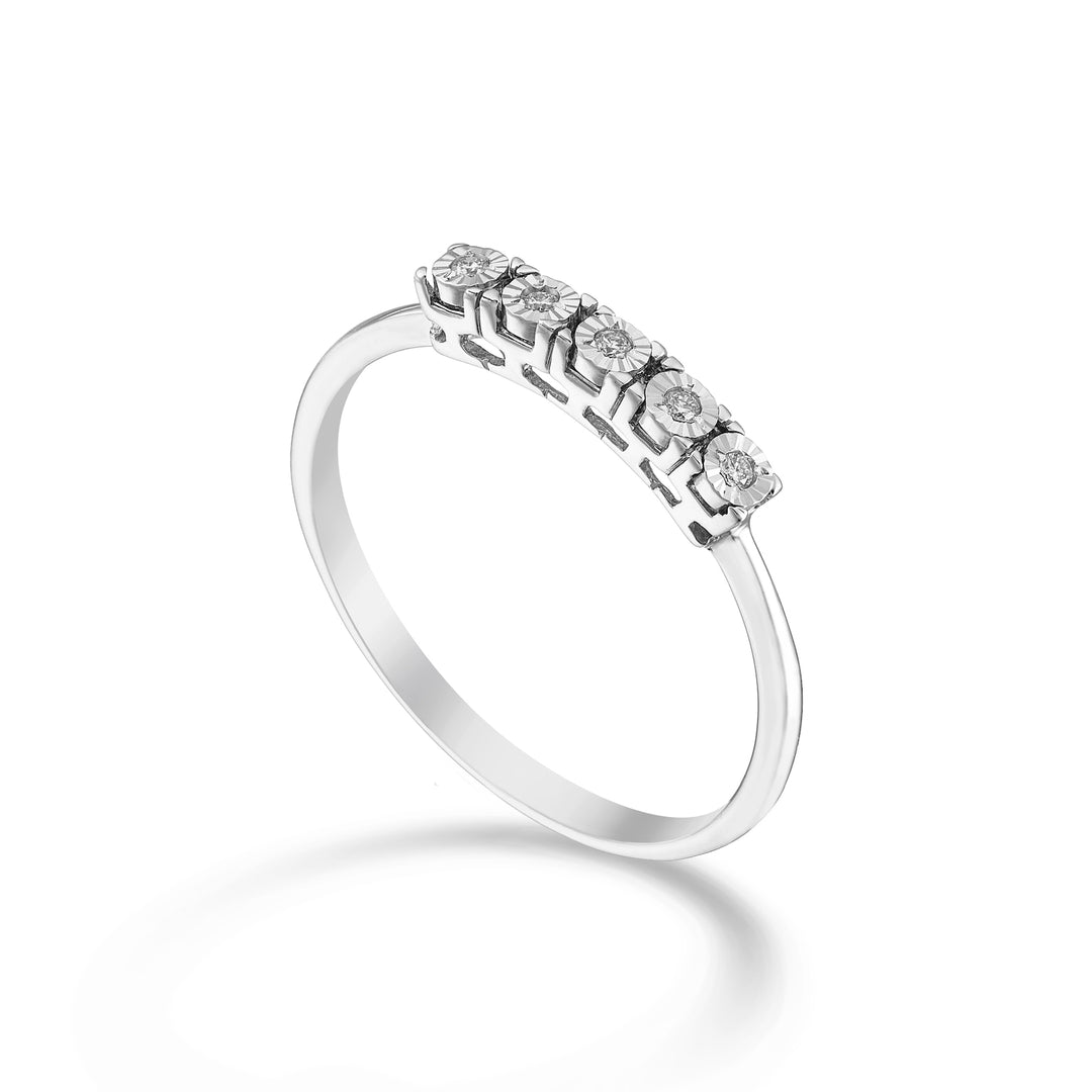 Mikiko an 9k riviera five stone with diamonds MA5204R4BR003