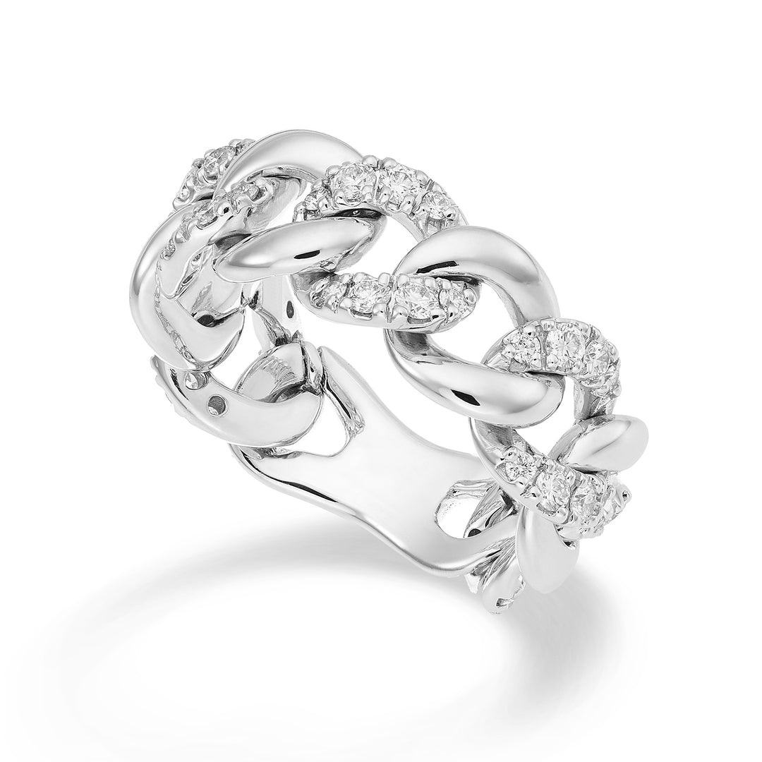 World Diamond Group large groumette ring with alternating pave 0.70 ct APV001DI1-22027110011
