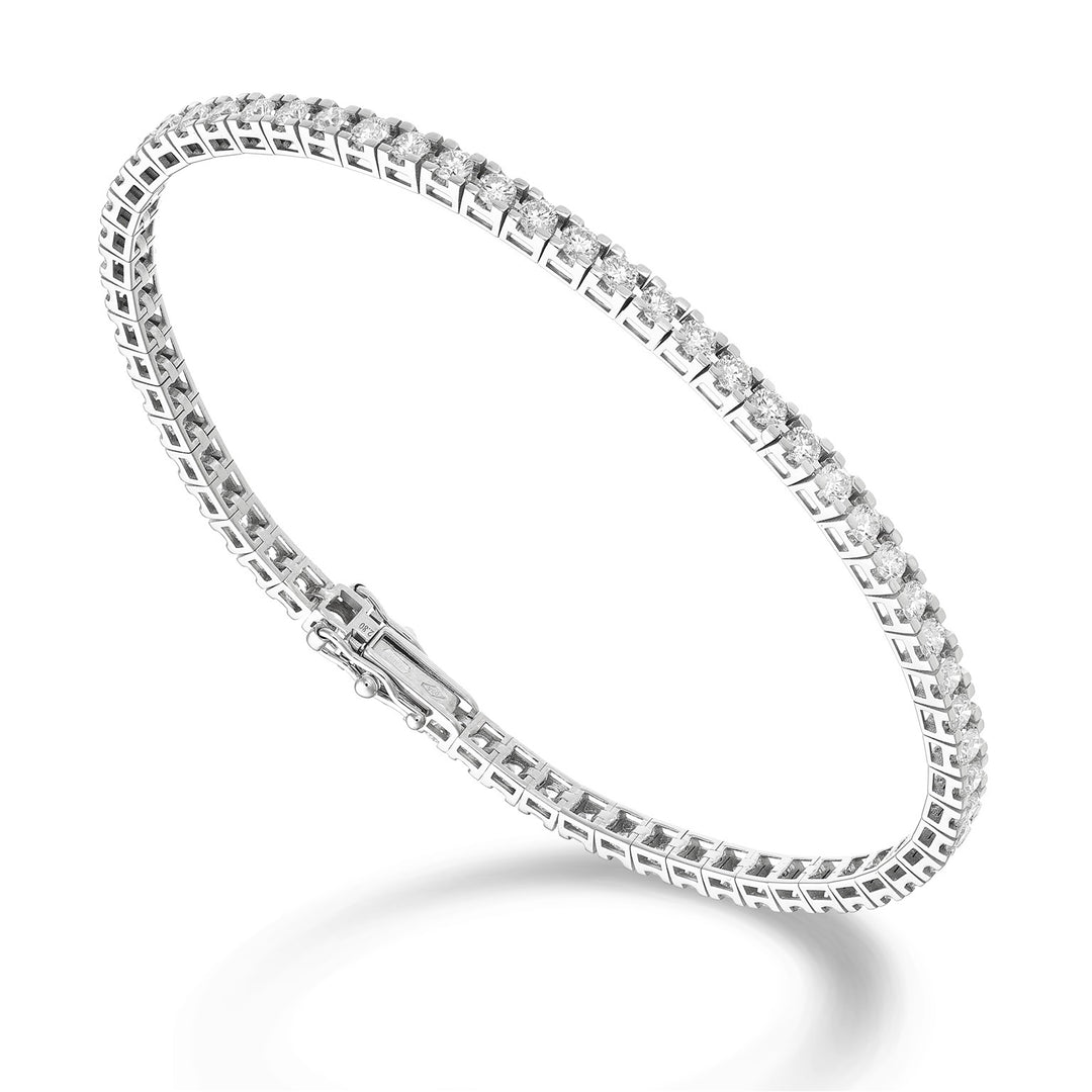World Diamond Group light square bezel tennis bracelet 0.05 ct each BTQ800D005-175-26114110295