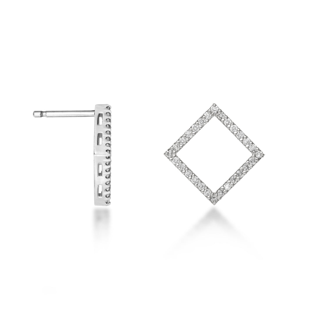 Diamants Golay ou à géométries en forme de losange 18 carats Or blanc 0,33 ct GOFROMBDIO4