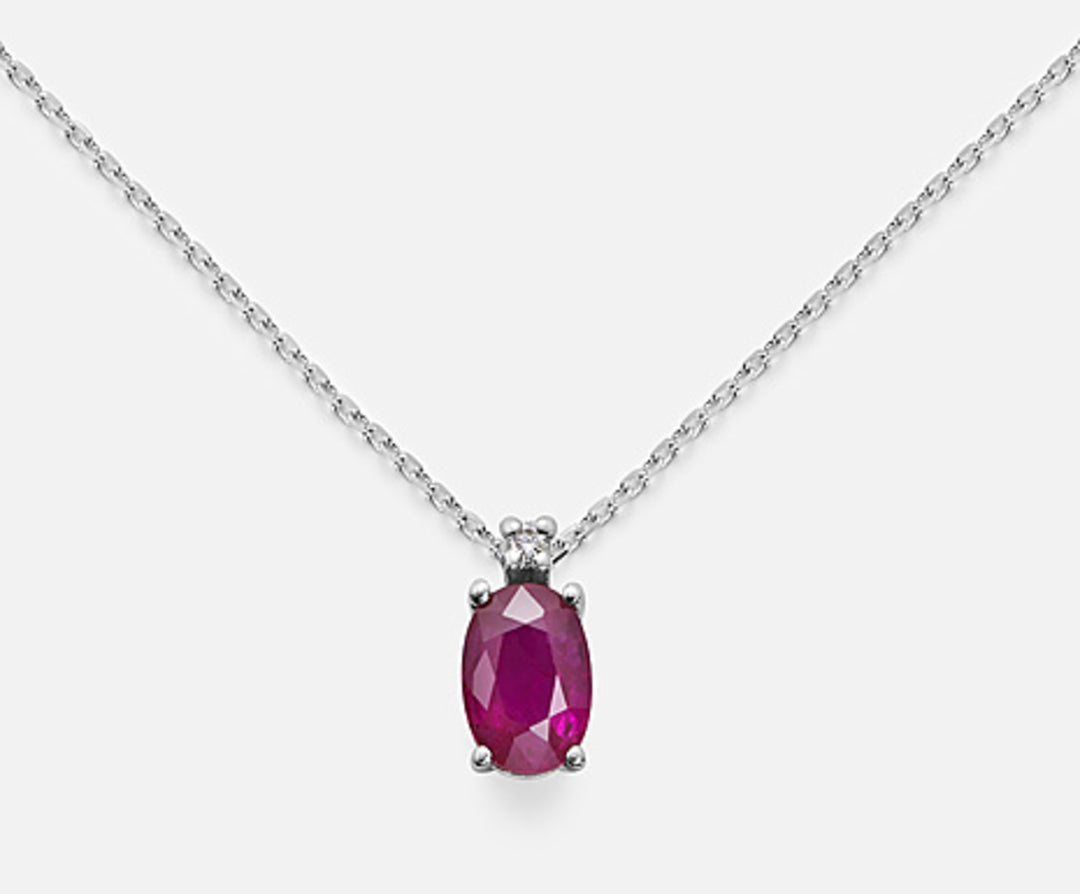 Mikiko cl 9k rubino ovale 6x4 ct.0,40 diam. ct.0,01 MD5034R4RBC