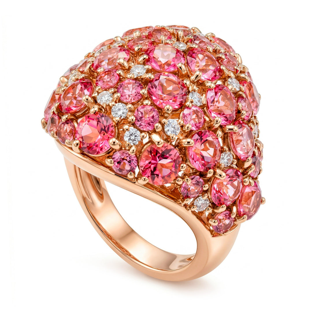 Golay pave pink topaz and diamond ring APV010DITP-18082110029