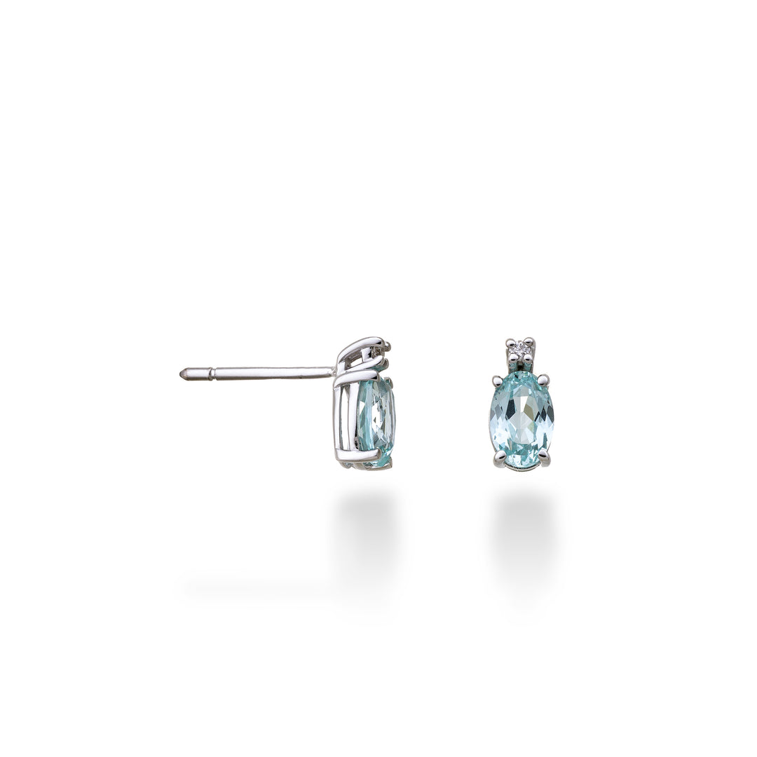 Mikiko or 18k tormalina paraiba ovale 6x4 ct.1,40 diam. ct.0,02 MO5023O4PAR