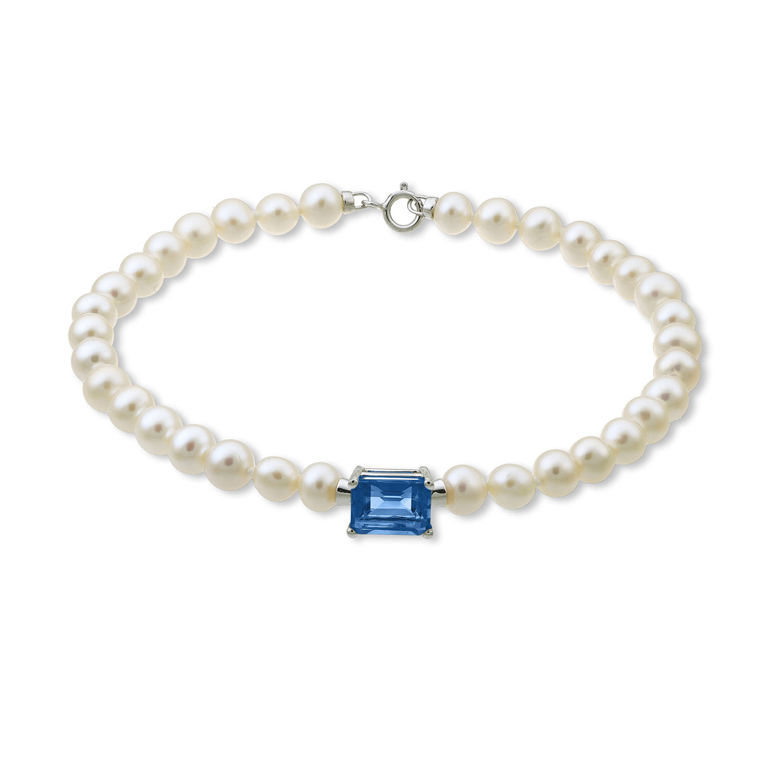Mikiko br 18k fw 5.5/6 topacio azul londres oct. 6x8 ct.2,65 diám. Anillo de resorte de 0,02 ct MB1016O4TPBL50