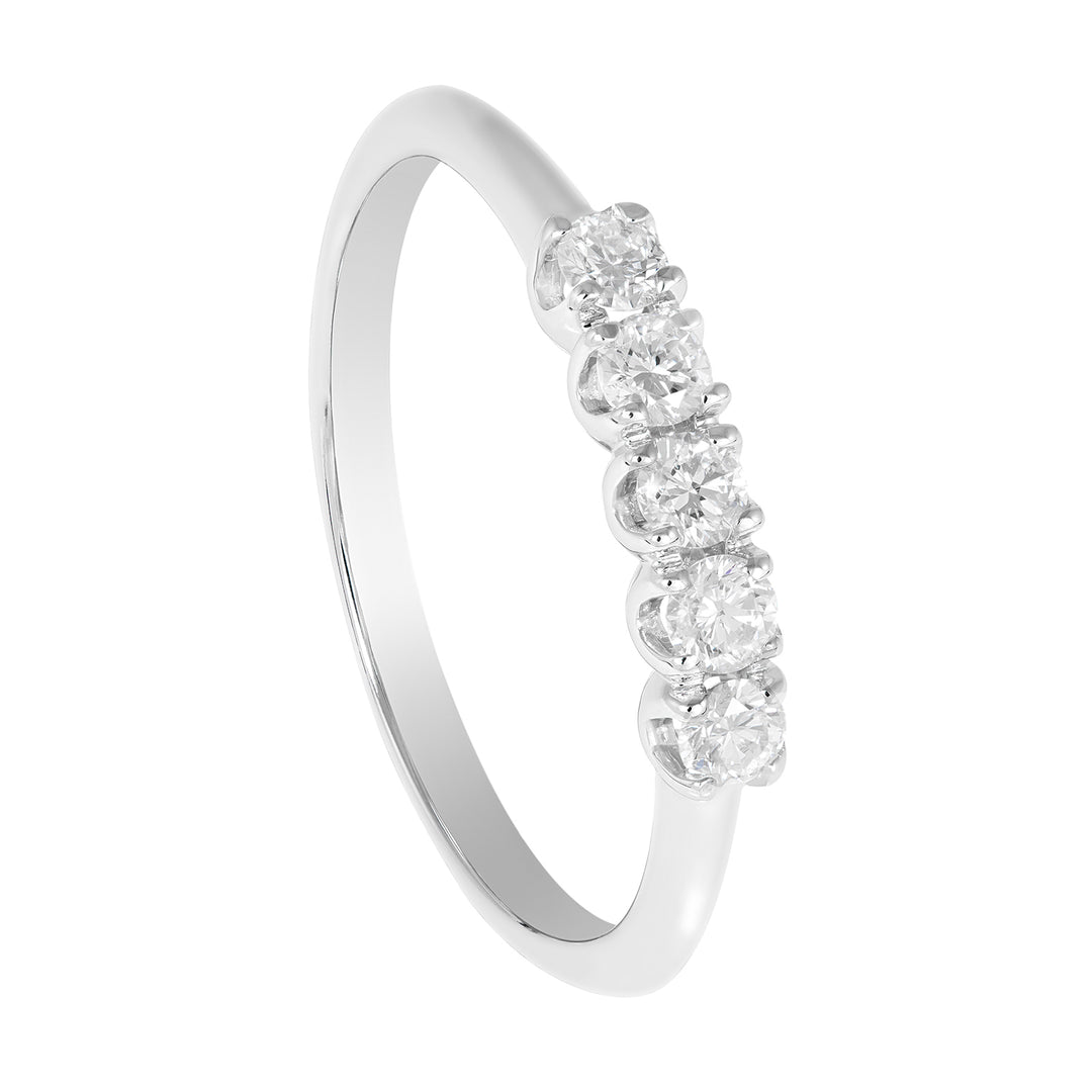 Golay anello riviera lineare 5 pietre ct.0,20 AFP1513020-22355110021
