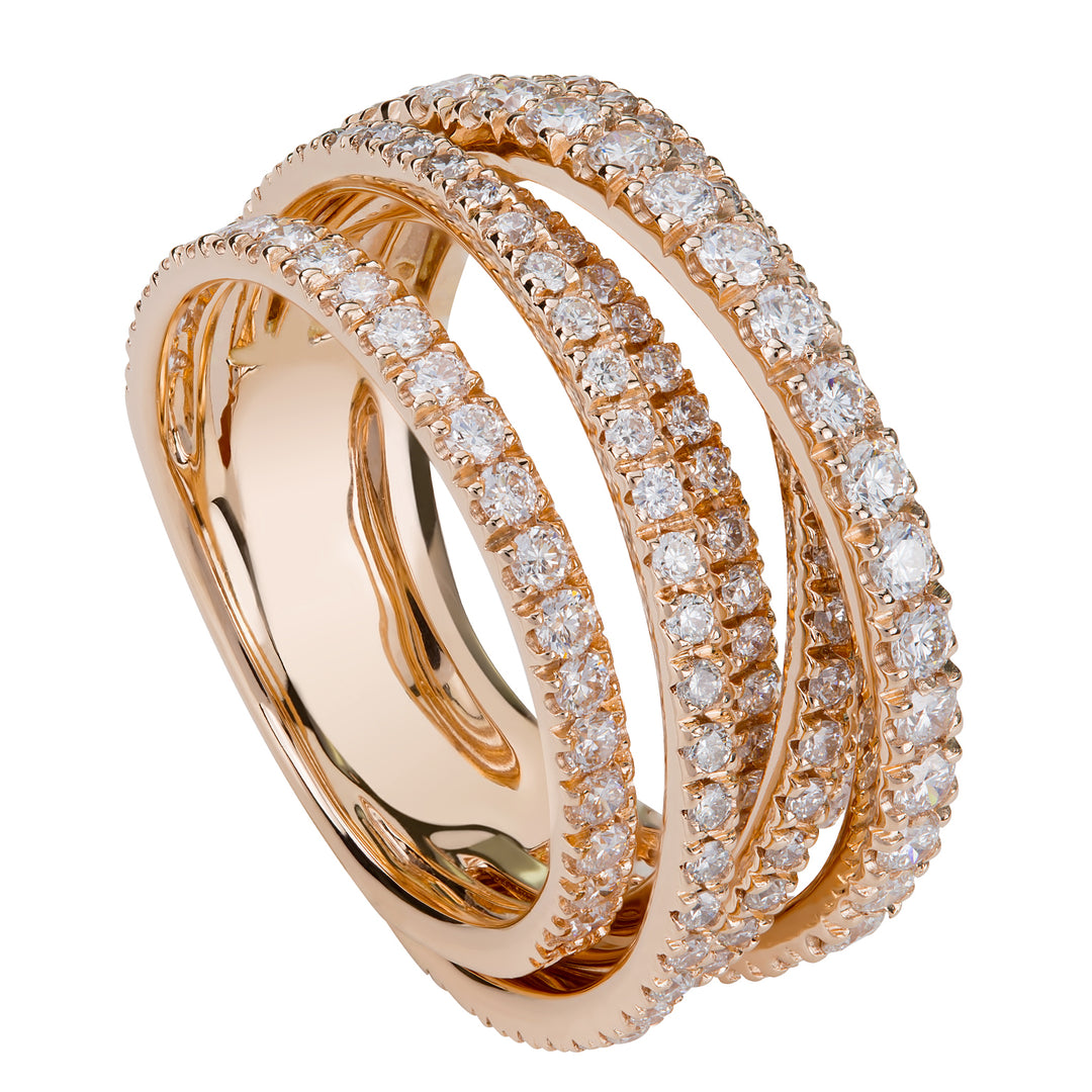 Golay pave diamond wire band ring APV020DI4-23019110031