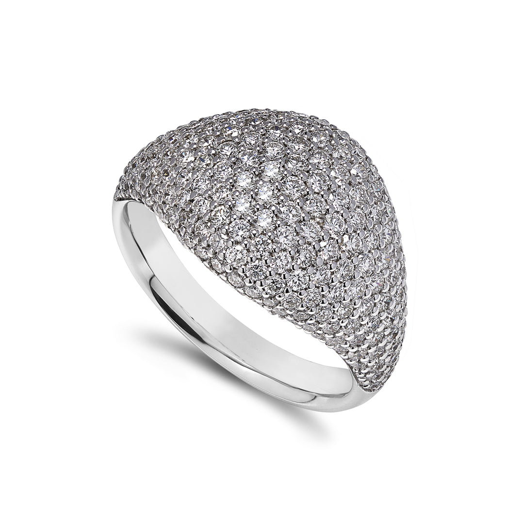 Bague chevalier World Diamond Group pavé de diamants ronds ct. 2.00APV5840DI-22147110032