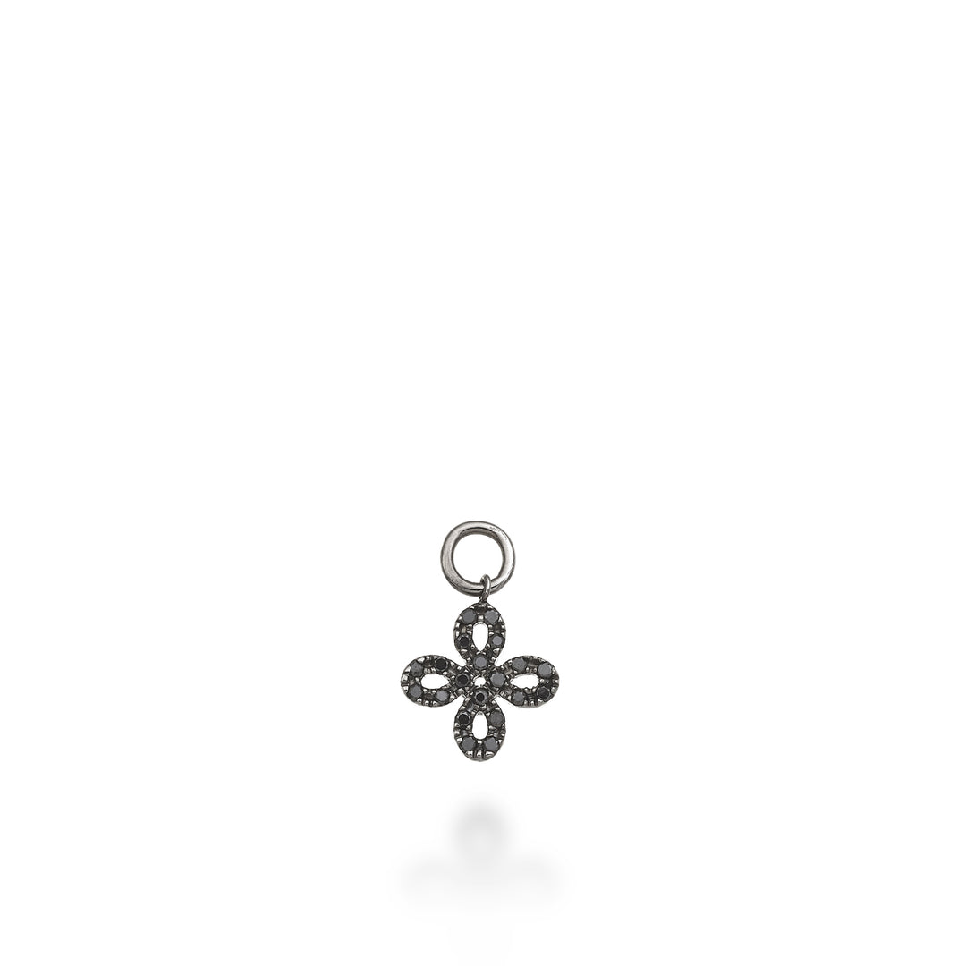 World Diamond Group charm croce 18k ct.0,11 black rodio nero GCH411BKO6