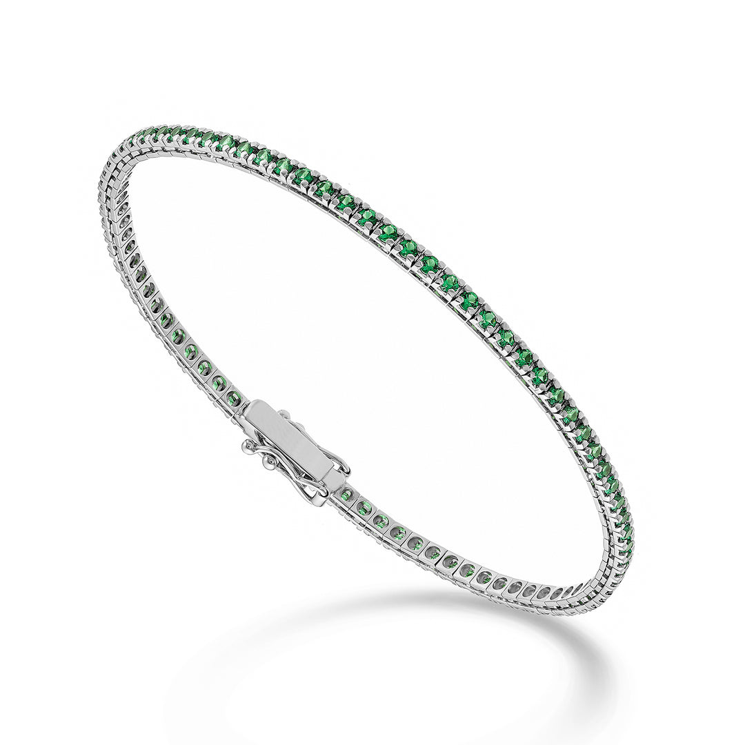 X-Diamond br tennis 18k smeraldi ct.1,70 cm.17,5 - 80 castoni LXDBTQ220SMRO4