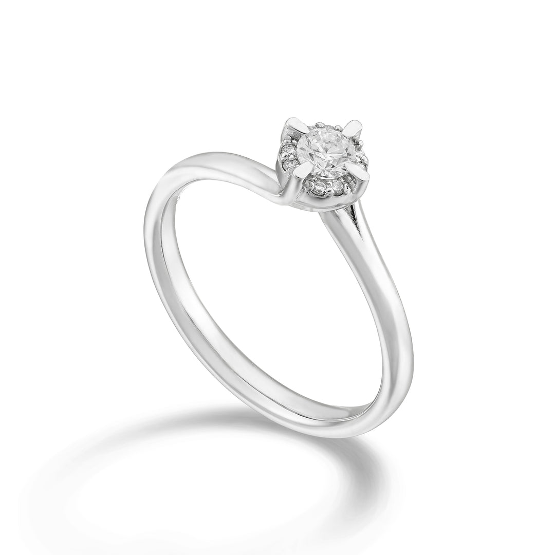 World Diamond Group solitaire ring diam between prongs, cen. 0.04ct ASLC422DI04-24088110051