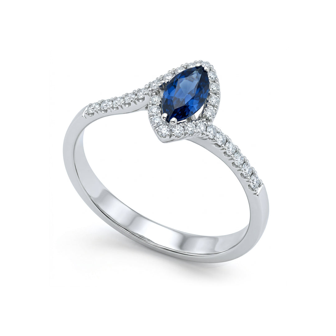 Golay marquise sapphire ring 7x3 with contour ACLC029WDIZB-21042110041