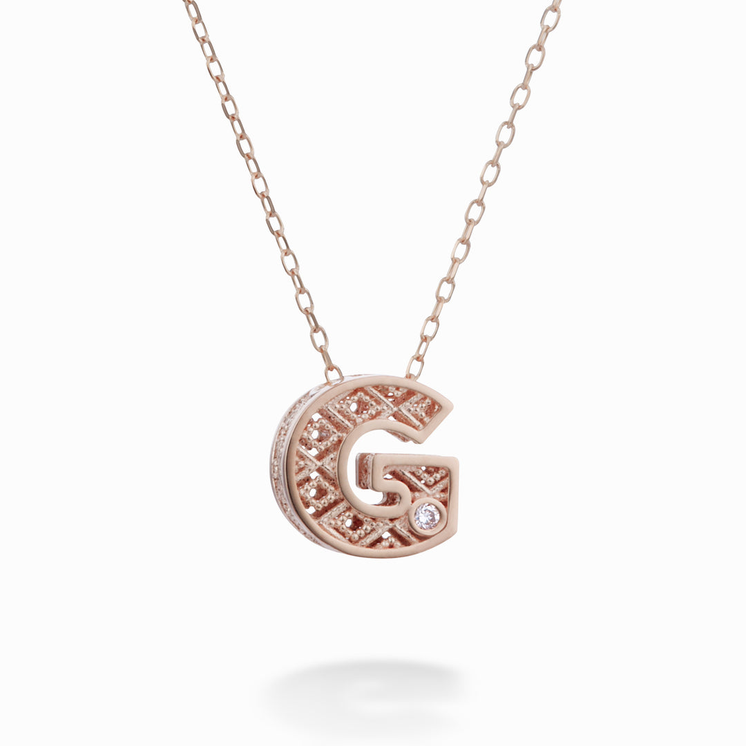 Mikiko cl 18k letter g rose gold diam. ct.0,01 MDLETGO3