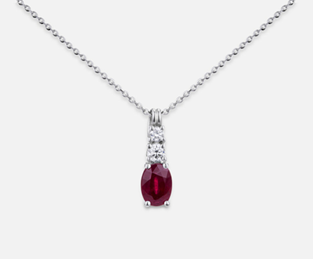 Nihama cl 18k rubí tr. ovalado 7x5 ct.0.90 dia ct.0.15 ND5056O4RBC