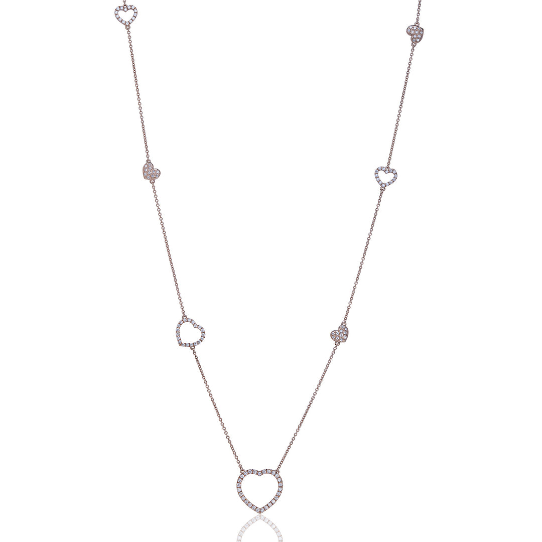 Sautoir Golay love me avec coeurs alternés GFCU007DI-23312110049