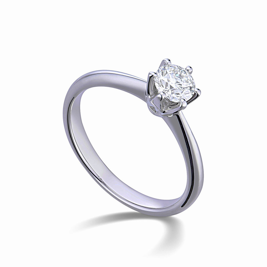 World Diamond Group anello solitario 6 punte in platino AGI1830PT-25169110149
