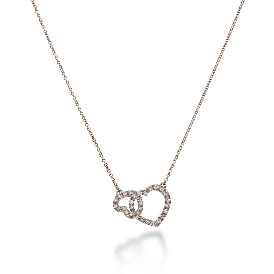 Sautoir Golay love me deux coeurs entrelacés et diam GFCU014DI-22284110050