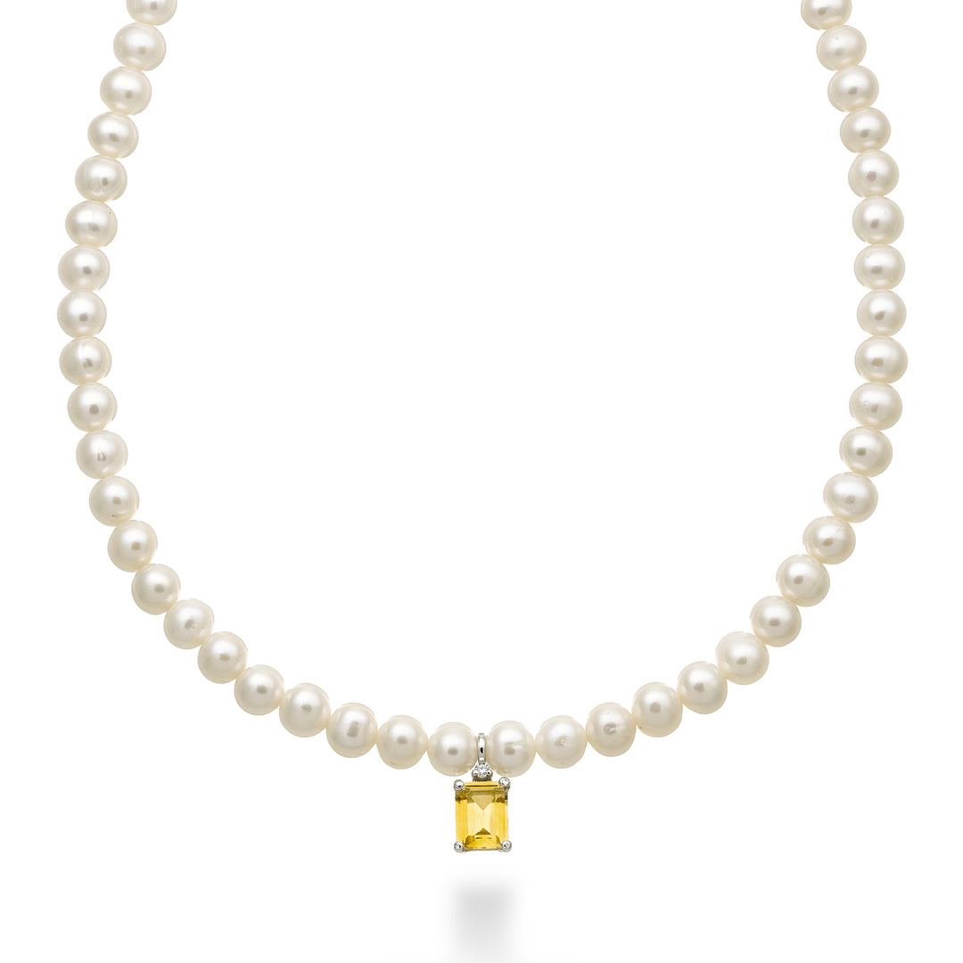 Mikiko cl 18k fw 5,5/6 citrino oct. 6x8 ct.1,30 diám. Anillo de resorte de 0,02 ct MC1575O4CITR55
