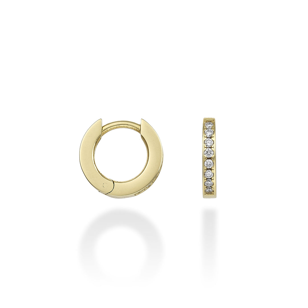 Nihama o 18k redondo diam. Oro amarillo de 0,08 ct diám. este. 10mm NO5062O1BR008