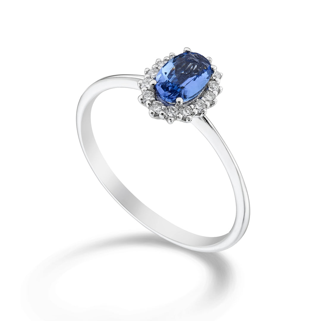 Mikiko an 9k tanzanite n. oval 6x4 ct.0.38 diam. 0.13 ct MA5141R4TZN
