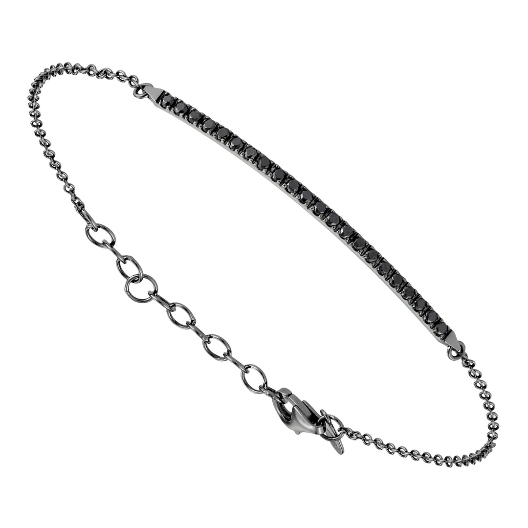 Golay bracelet with black diamond bar BGE002-1BK