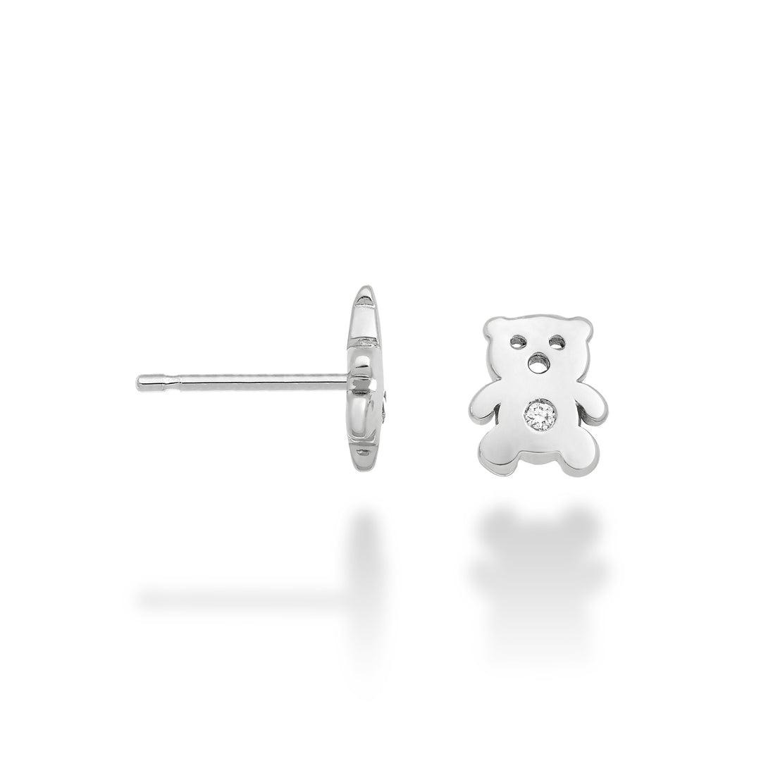 Nihama o osito de peluche de 18k en oro blanco de 0,02 ct NO5110O4BR002