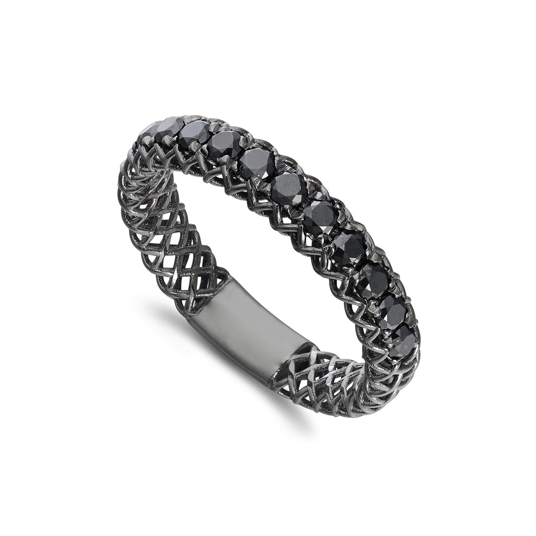 Golay anello 1/2giro a rete diam black 2,10mm e barretta ARMG001BK85-23018110081