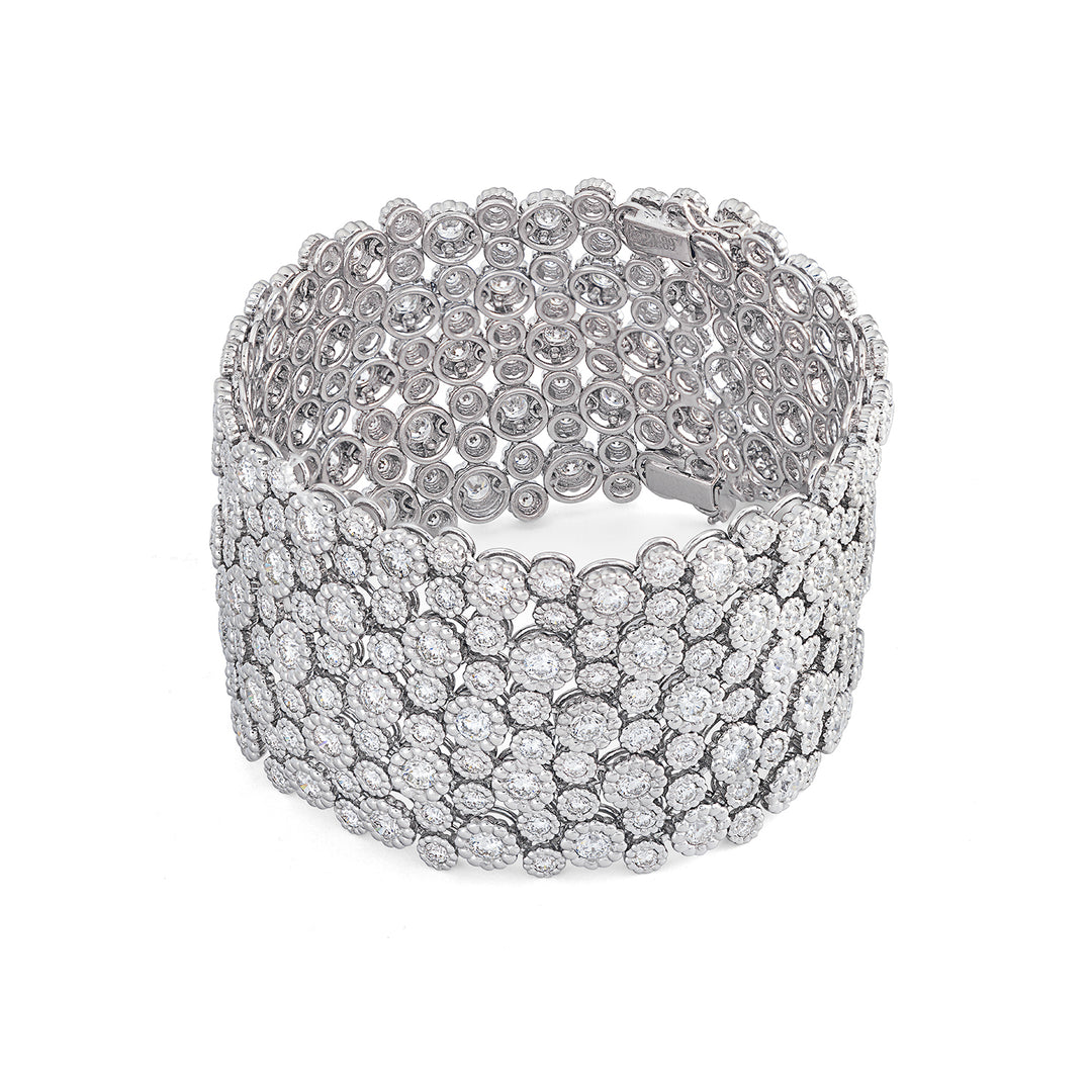 World Diamond Group cascade bracelet 5 rows in white gold with diamonds BRDMB37BDB-17362110003