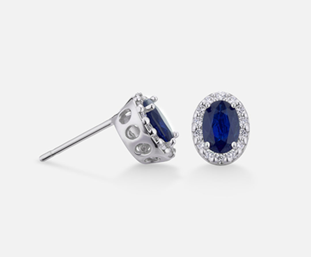 Mikiko or 18k sapphire n. oval 6x4 ct.1,14 dia ct.0,18 MO5038O4ZFN114
