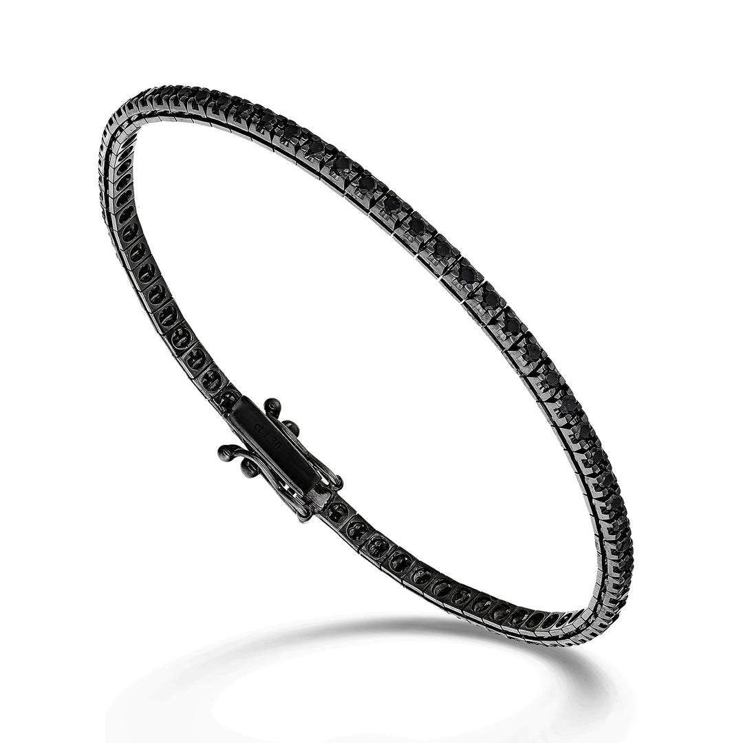 World Diamond Group bracciale tennis cast.piramide mm 200 17,5cm black BTQ069BK050-23321110117