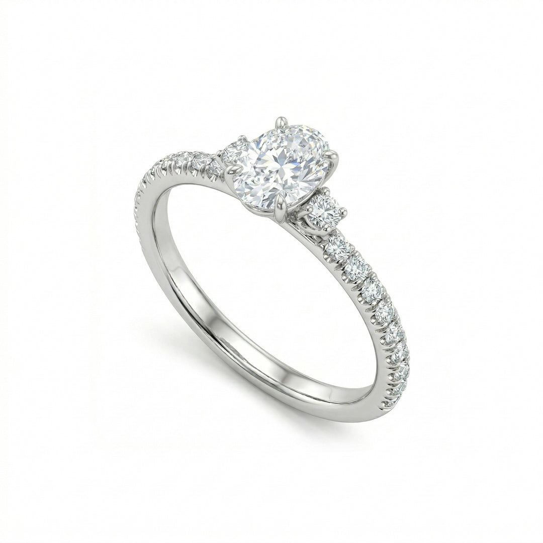 Golay anello solitario con ovale AOVC017DI3-19095110047