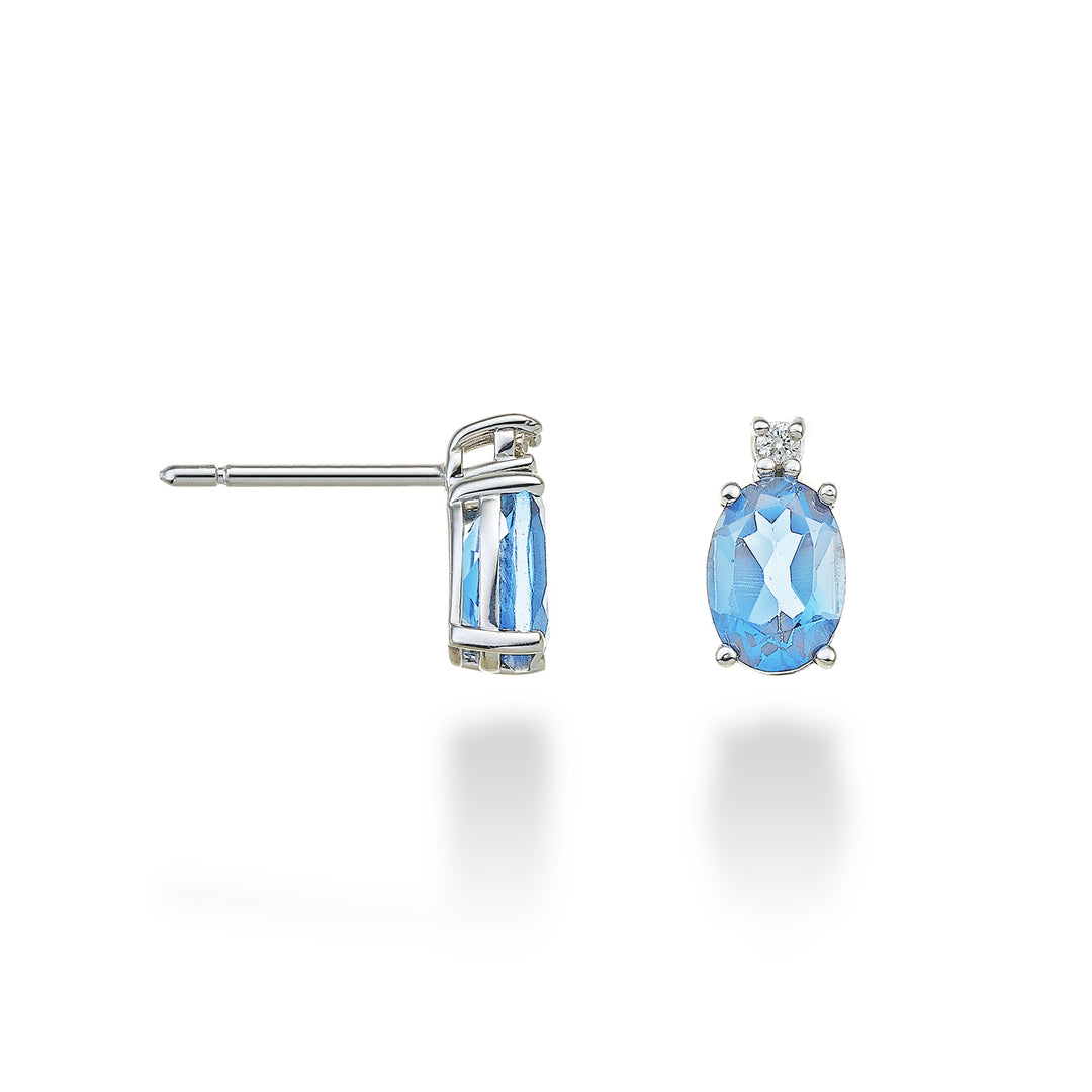 Mikiko or 18k topazio azzurro ovale 7x5 ct.2,20 diam. ct.0,03 MO5024O4TPAZ