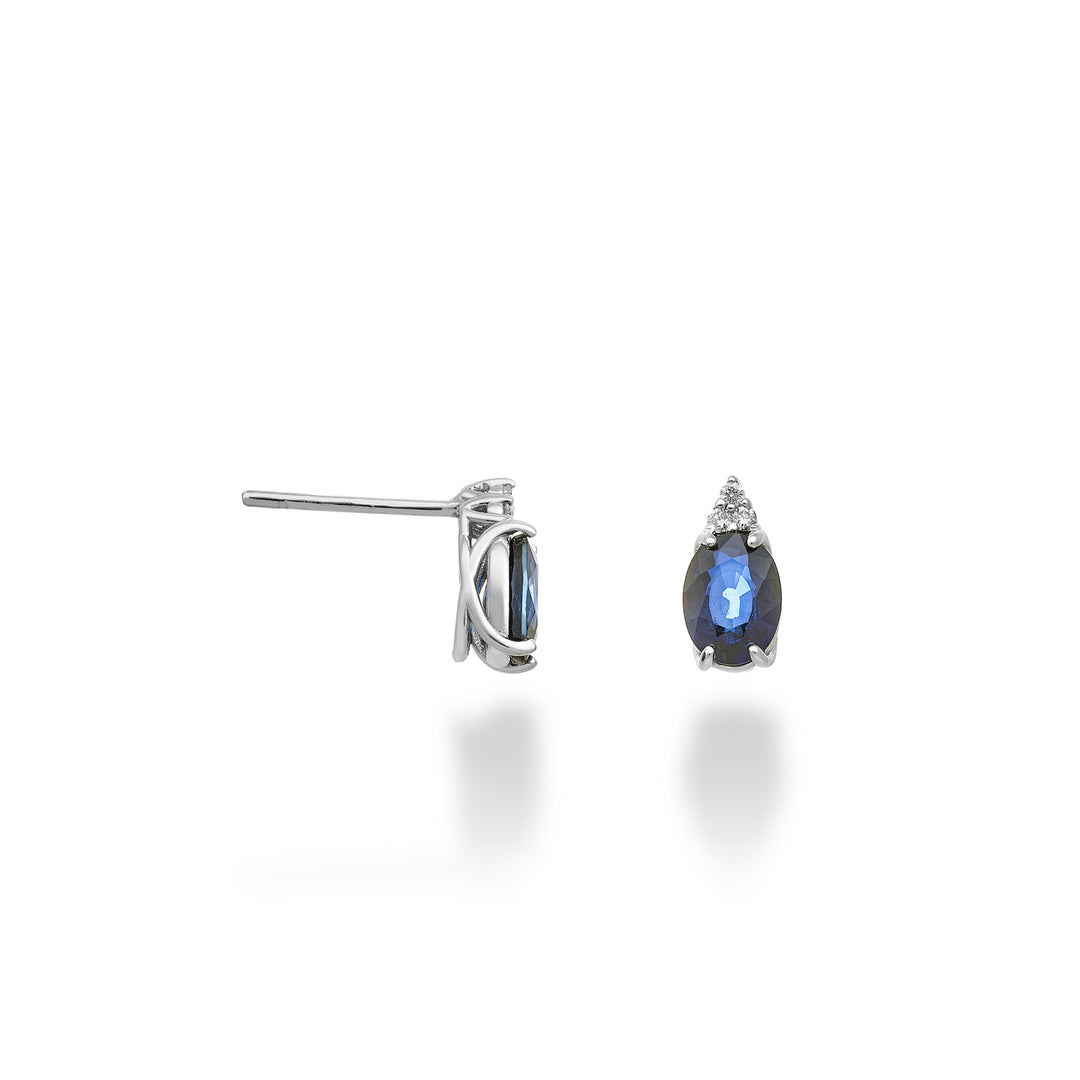 Mikiko or 18k zaffiro n. ovale 7x5 e tre diamantini MO5172O4ZFN160