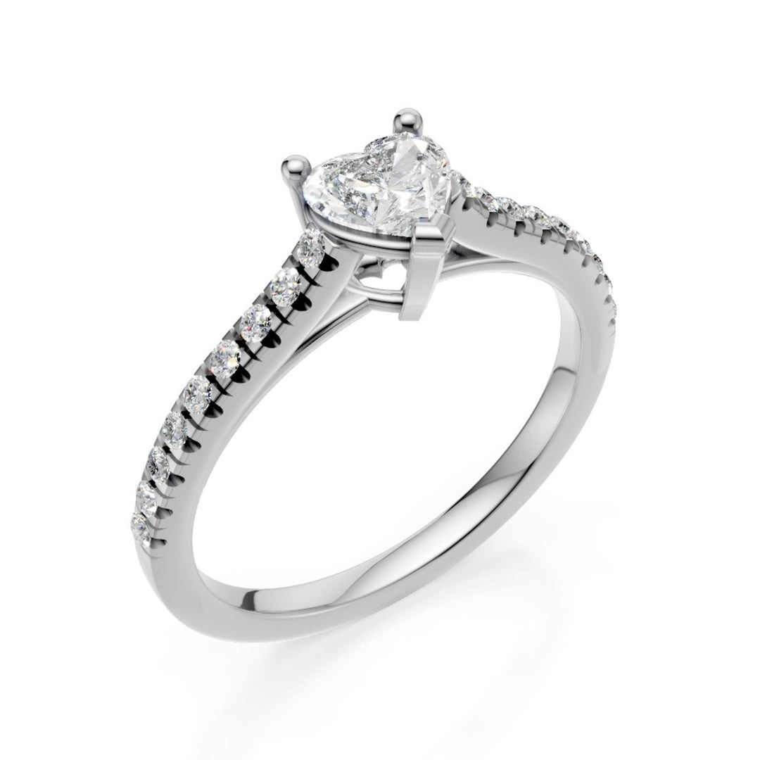 Nihama an 18kt solitario cuore lab g.d. ct. 0,49- centr. 0,32, gambo 0,17 NXD00AN019O4BI049