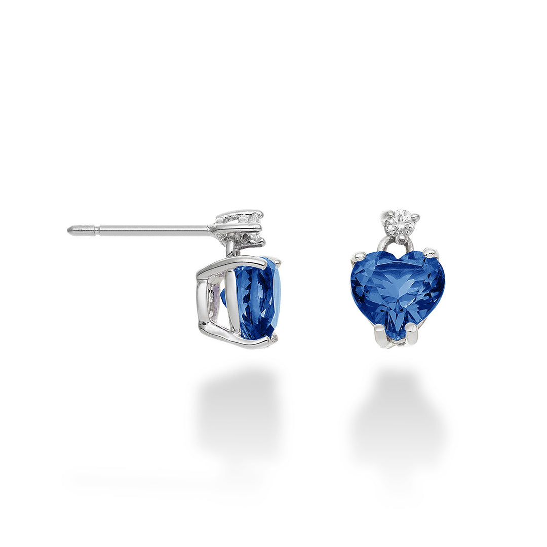 Mikiko or 18k topazio blu london cuore 6x6 ct.1,70 diam. ct.0,04 MOCL198DITPBL66O4
