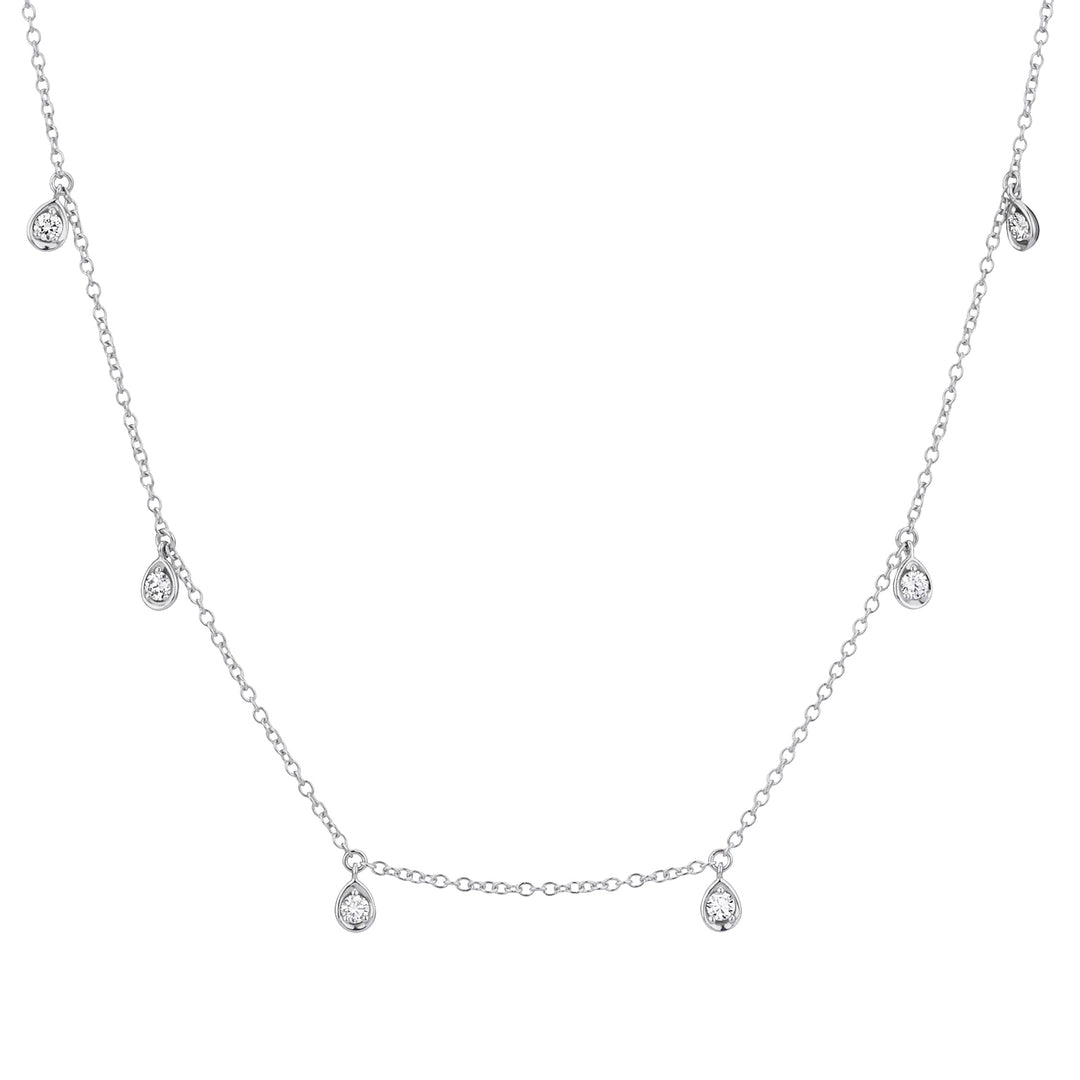 World Diamond Group cl 18k diam. ct.0,45 castone goccia mis.2 bianco GD5101O4BR045-2