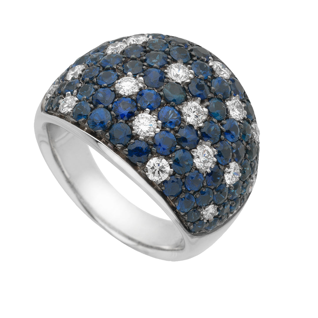 Golay bague arrondie pavé&
