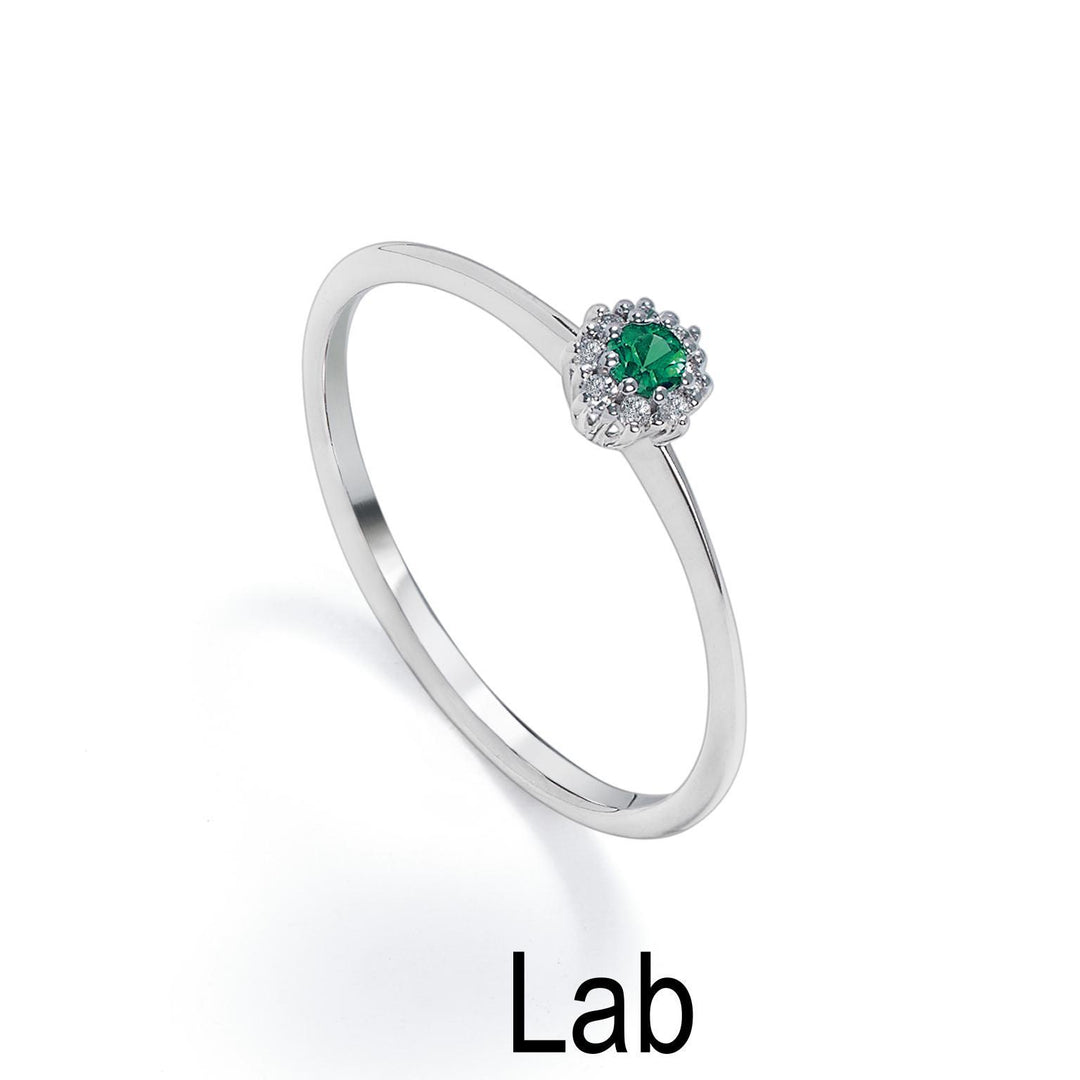 Mikiko una esmeralda de 18k ct.0,07 diam. 0,04 ct talla 1 MA5139O4SML007