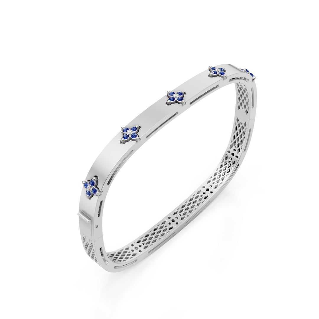 Golay bracciale rigido fascia zaffiri satinato bianco BFFI03ZBSB