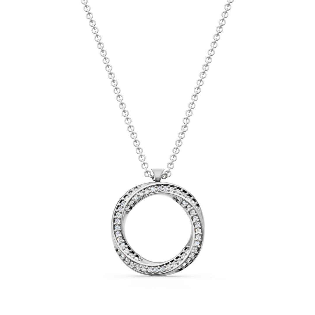 Golay girocollo pendente new moon pave&