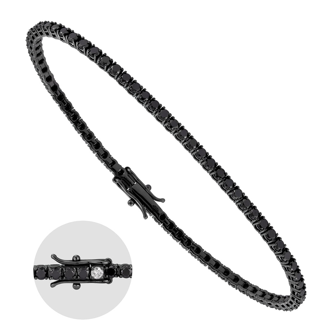 World Diamond Group black-8 spot 9 kt gold thread bracelet size 17 BTF001BKDI2-375-24094110168